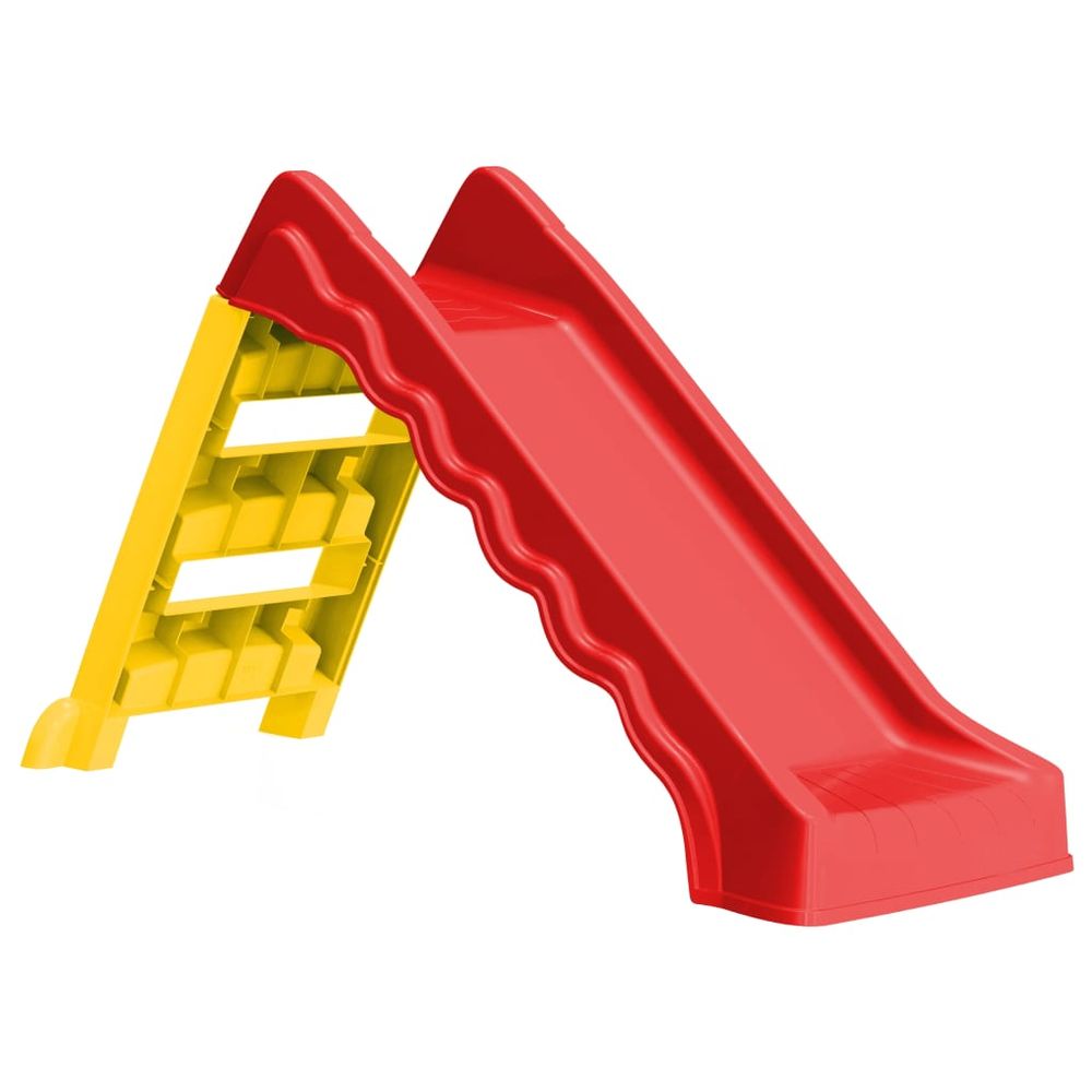 Foldable Slide for Kids Indoor Outdoor Red and Yellow - anydaydirect