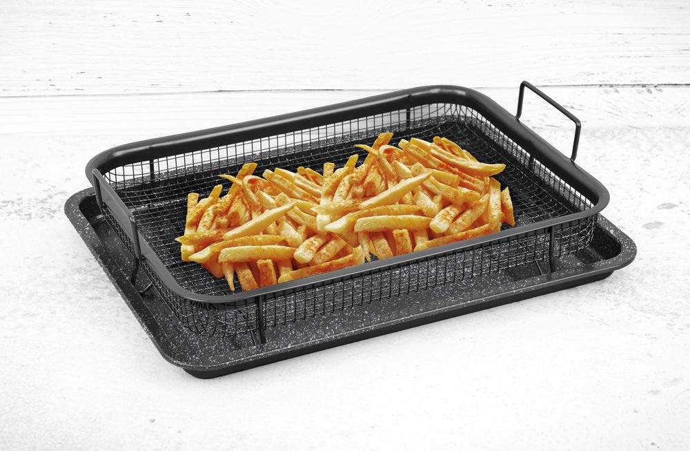 Durastone Professional 2pc Crisper and Oven Tray Family Size - anydaydirect