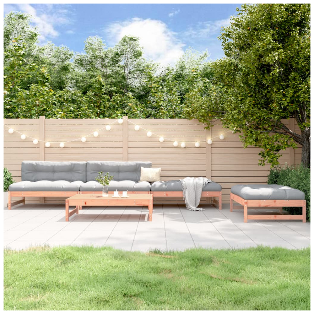 vidaXL 5 Piece Garden Lounge Set Solid Wood Douglas - anydaydirect