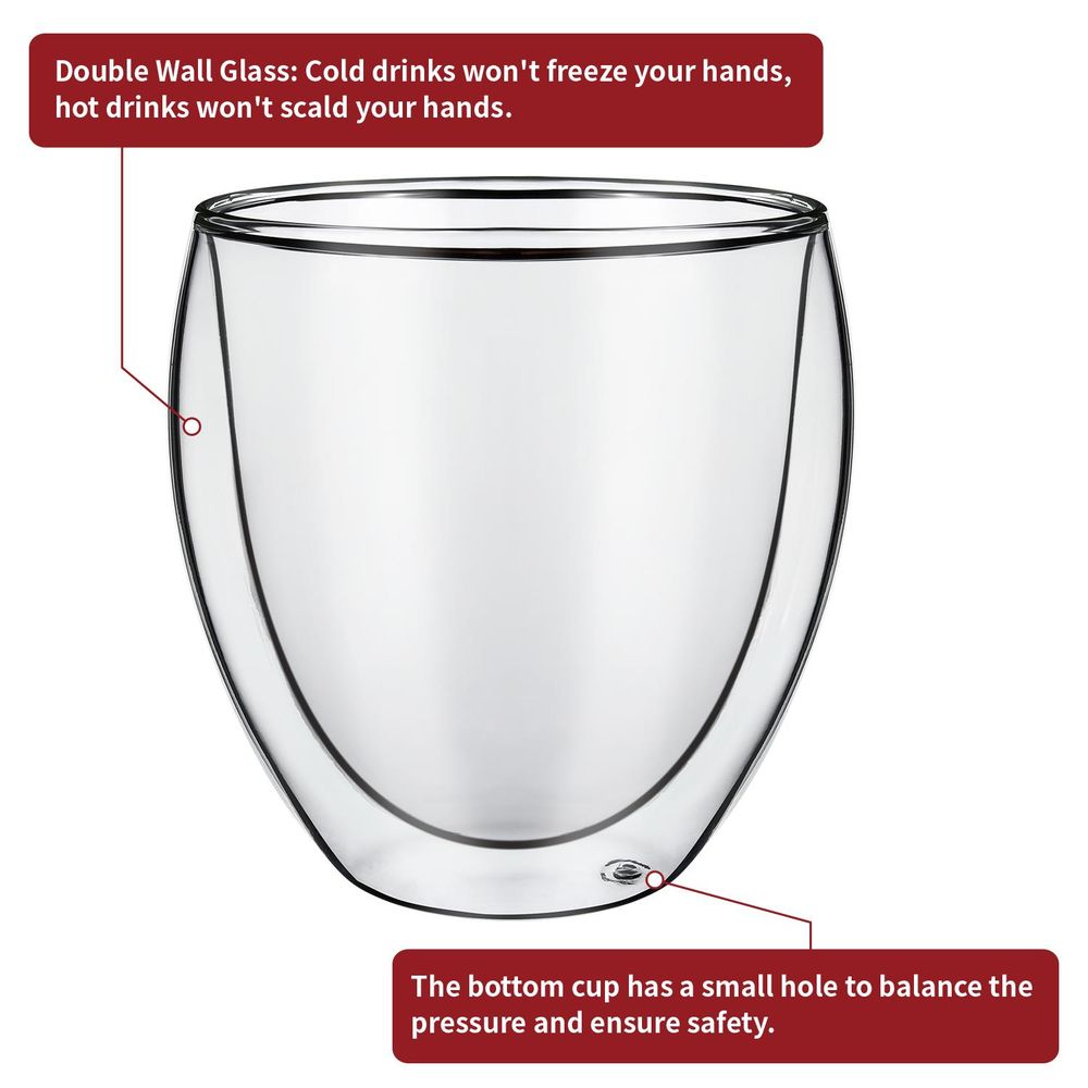 Double Wall Glasses Cava Barware - anydaydirect
