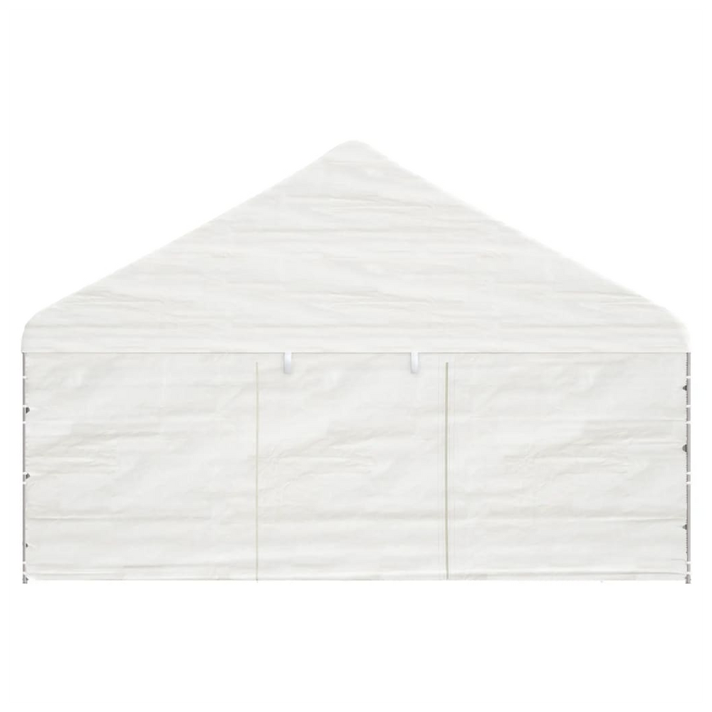 vidaXL Gazebo with Roof White 4.46x5.88x3.75 m Polyethylene - anydaydirect