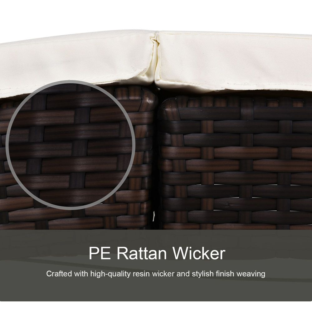 Rattan Folding Sun Lounger Recliner Cushion Wicker Garden Furniture 2 Colours - anydaydirect