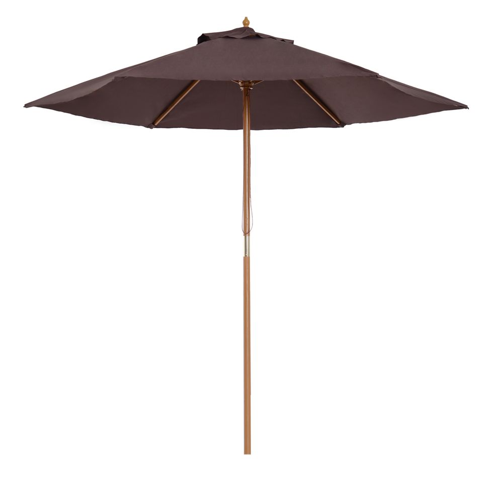 2.5m Wooden Garden Patio Parasol Umbrella - anydaydirect
