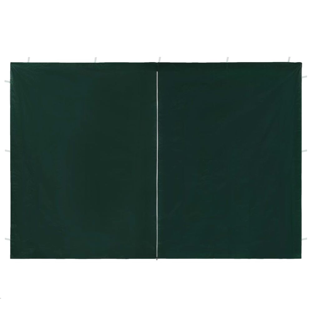 Party Tent Doors 2 pcs with Zipper Green - anydaydirect