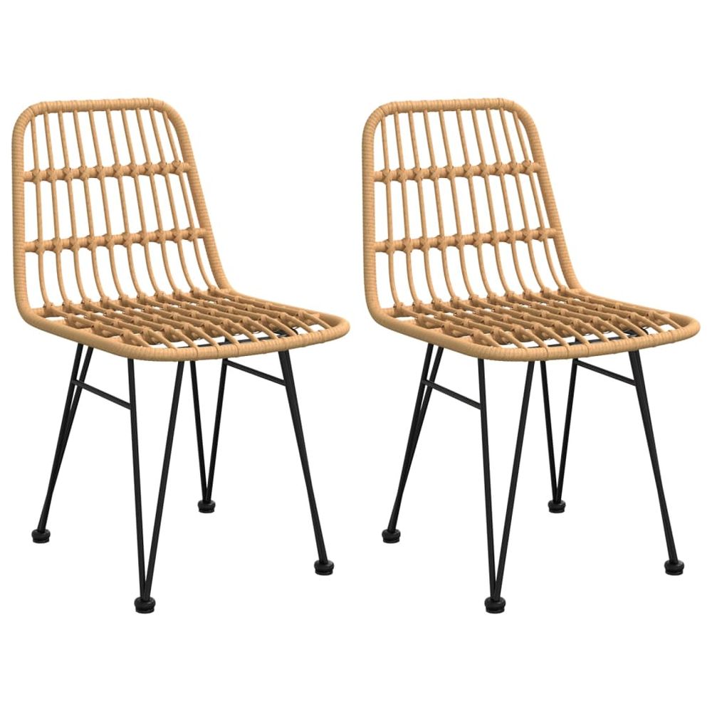 Garden Chairs 2 pcs 48x62x84 cm PE Rattan - anydaydirect