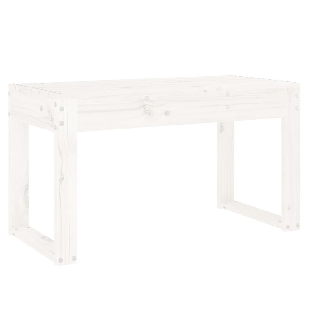 vidaXL Garden Bench White 80x38x45 cm Solid Wood Pine - anydaydirect