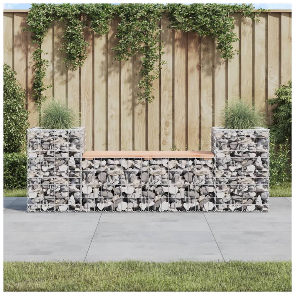 vidaXL Garden Bench Gabion Design 183x41x60.5 cm Solid Wood Douglas - anydaydirect