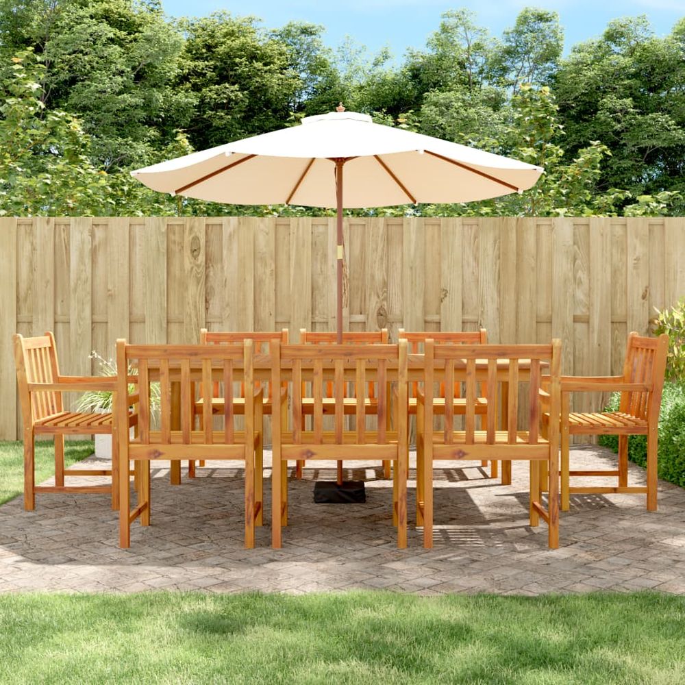 vidaXL Garden Chairs 8 pcs 56x55.5x90 cm Solid Wood Acacia - anydaydirect