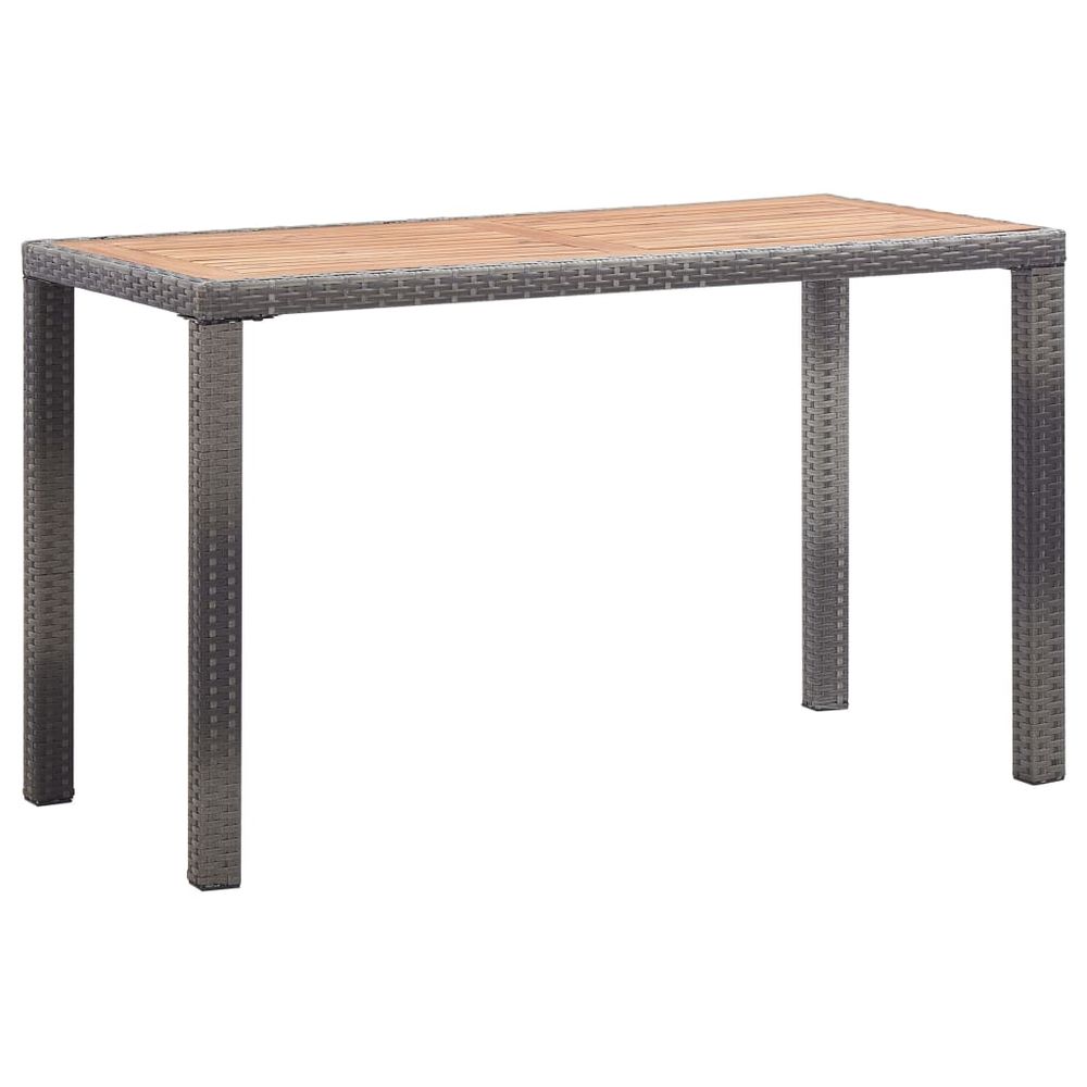Garden Table Brown 110x60x67 cm Poly Rattan - anydaydirect