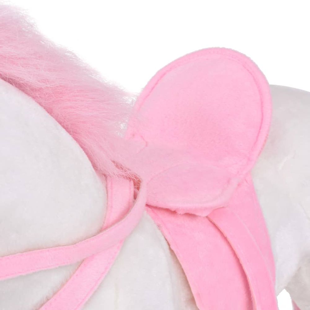 Standing Plush Toy Unicorn White and Pink XXL - anydaydirect