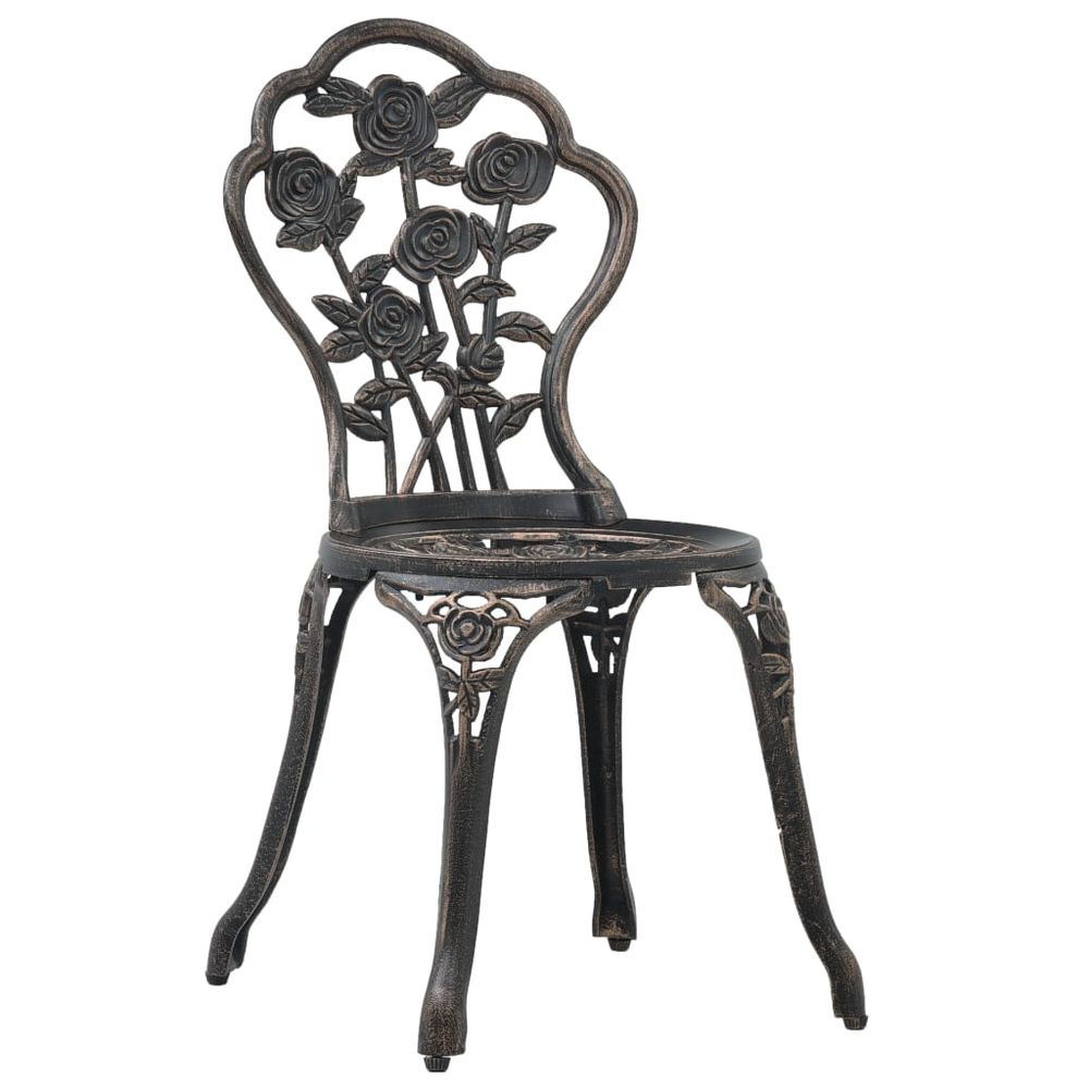 Bistro Chairs 2 pcs Bronze Cast Aluminium - anydaydirect
