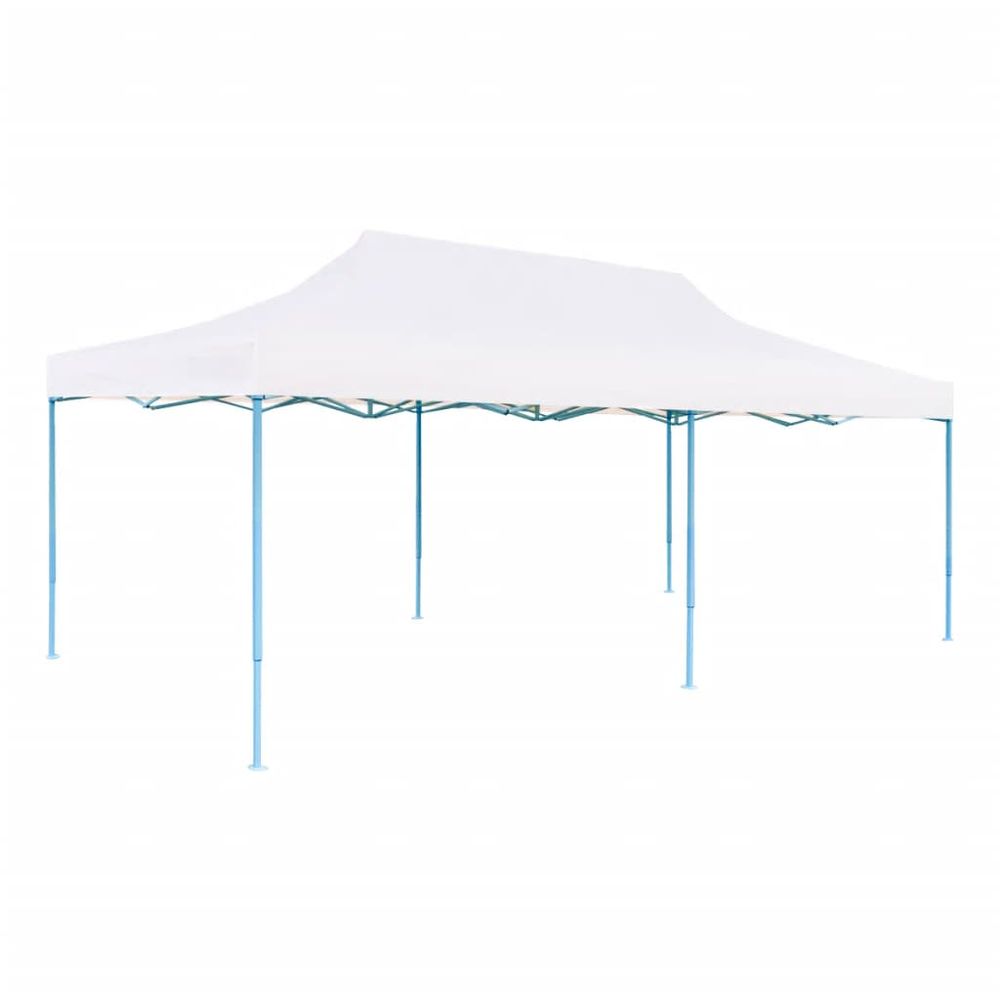Folding Pop-up Partytent with Sidewalls 3x6 m Steel White - anydaydirect