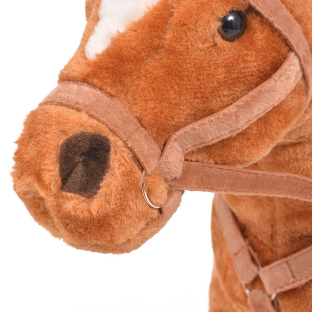 Standing Toy Horse Plush Brown - anydaydirect