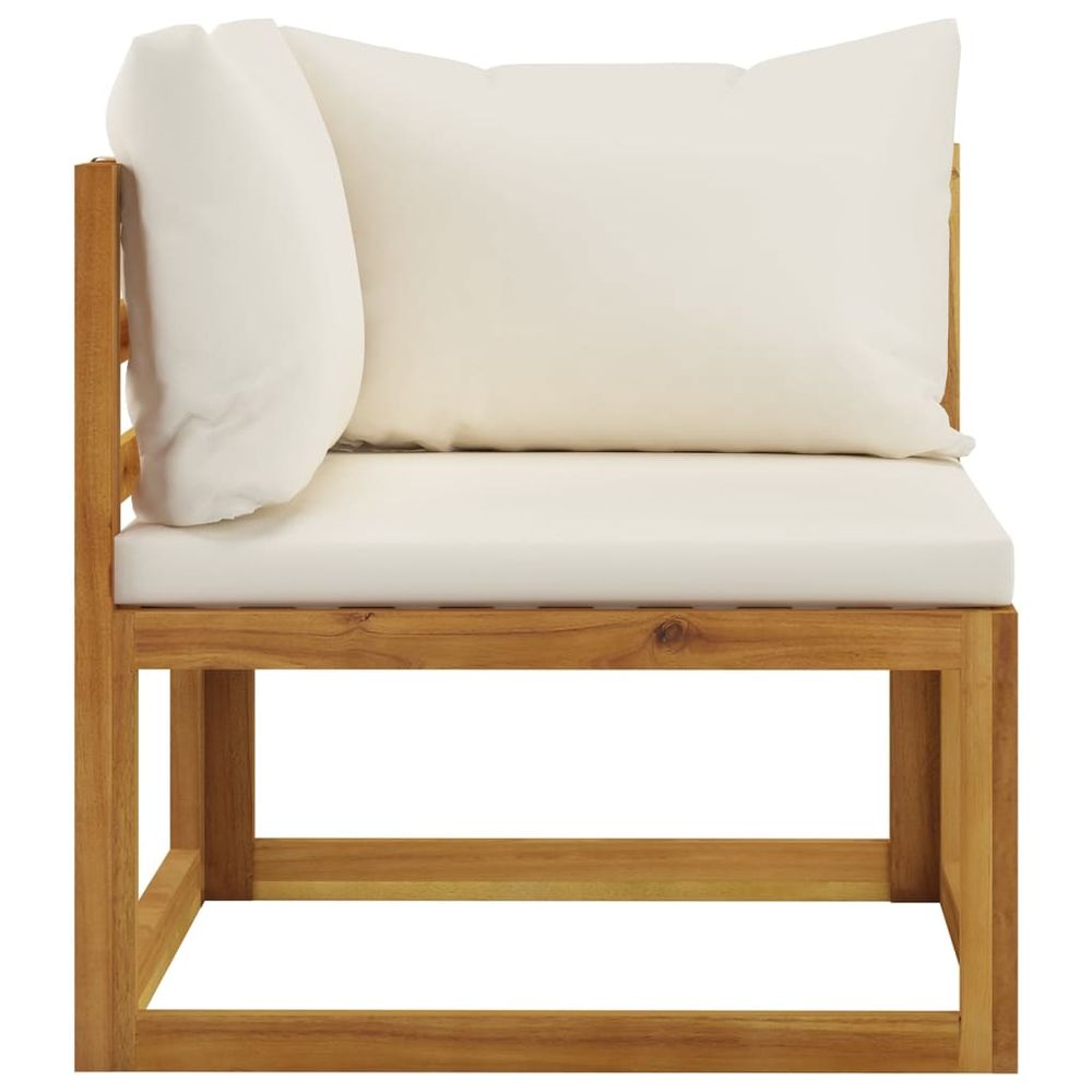 2-seater Garden Bench with Cream White Cushions (UK/IE/FI/NO only) - anydaydirect