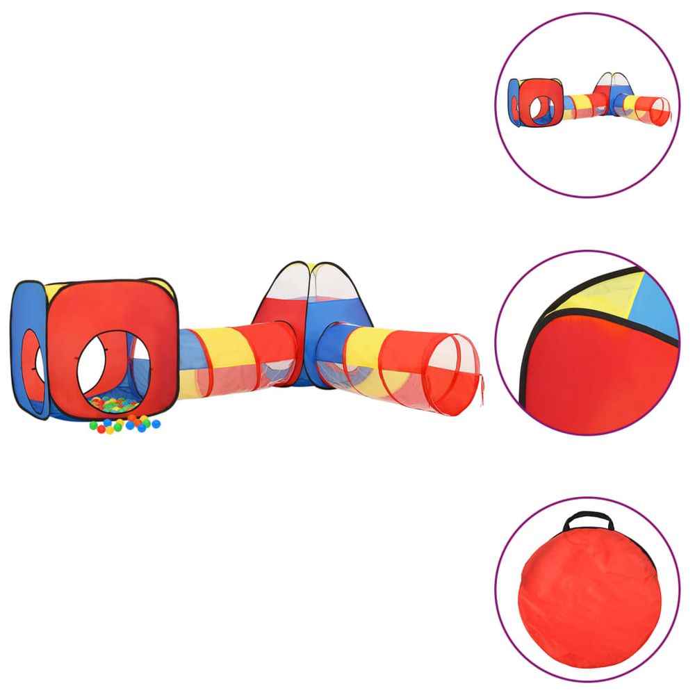 Children Play Tent with 250 Balls Multicolour 190x264x90 cm - anydaydirect