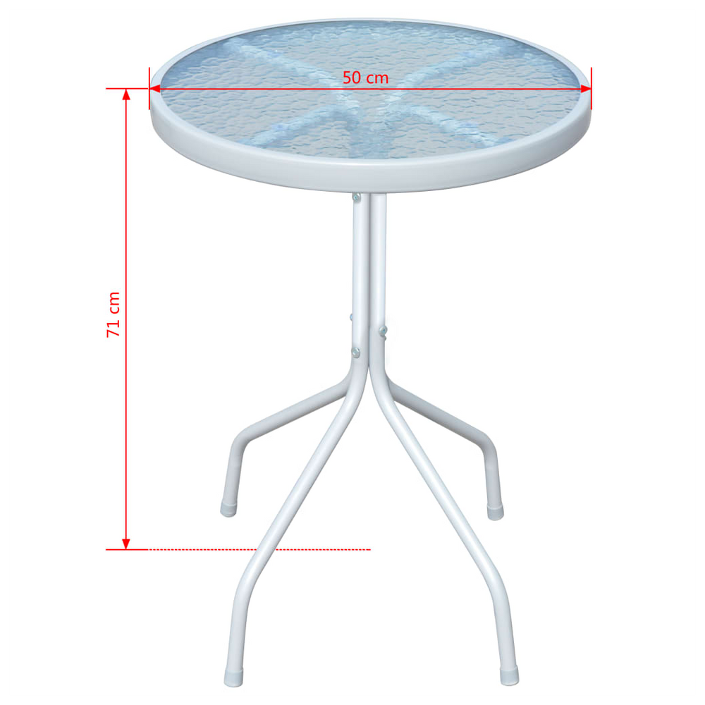 Bistro Table Grey 50x71 cm Steel - anydaydirect