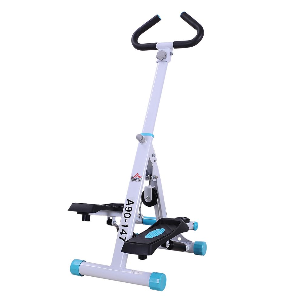 Stepper Fitness Exercise Handle Bar Machine Cardio Foldable Workout HOMCOM - anydaydirect