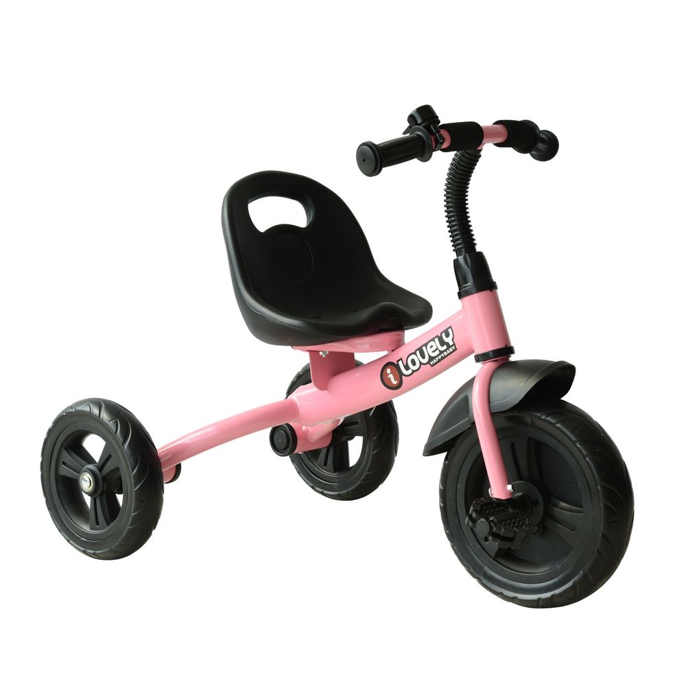 Baby Kids Children Toddler Tricycle Ride on Trike W/ 3 Wheels Pink HOMCOM - anydaydirect