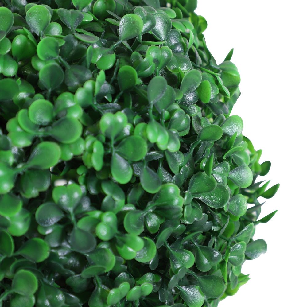 PE Set of 2 Artificial Boxwood Three Balls Topiary Plant Tree's Green - anydaydirect