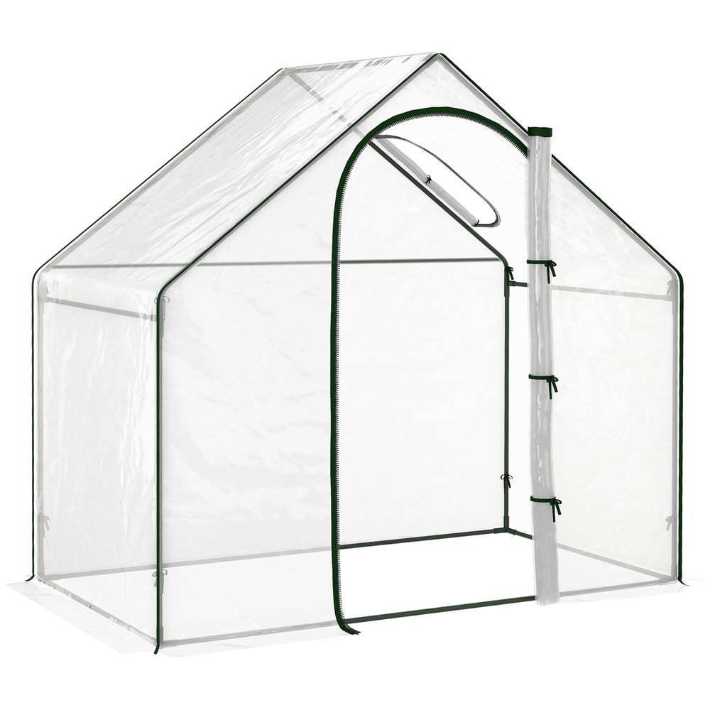 Outsunny Portable Walk-in PVC Greenhouse w/ Zipped Door for Flowers Plant - anydaydirect