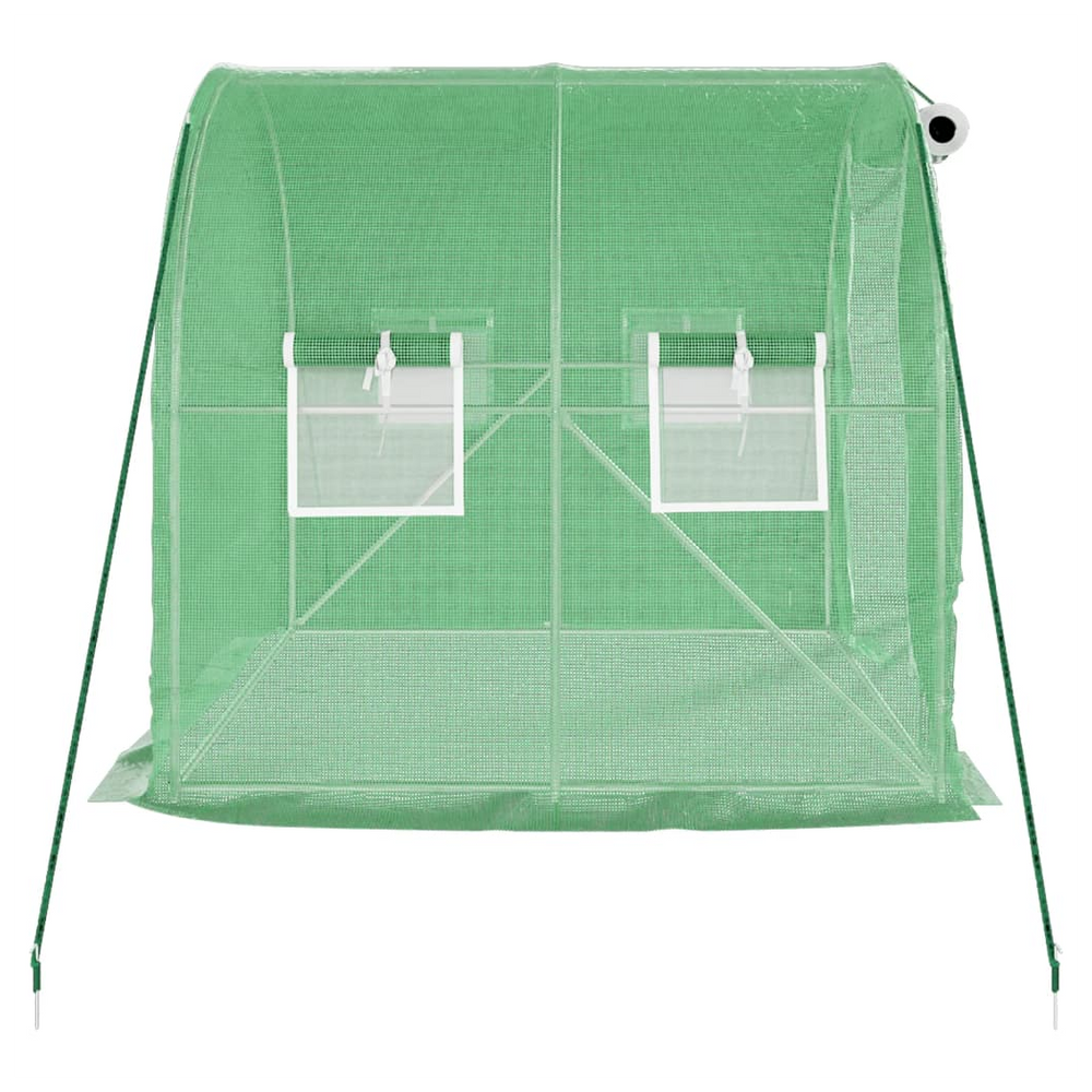vidaXL Greenhouse with Steel Frame Green 4 m² 2x2x2 m - anydaydirect