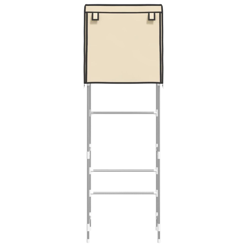 2-Tier Storage Rack over Toilet Cream 56x30x170 cm Iron - anydaydirect