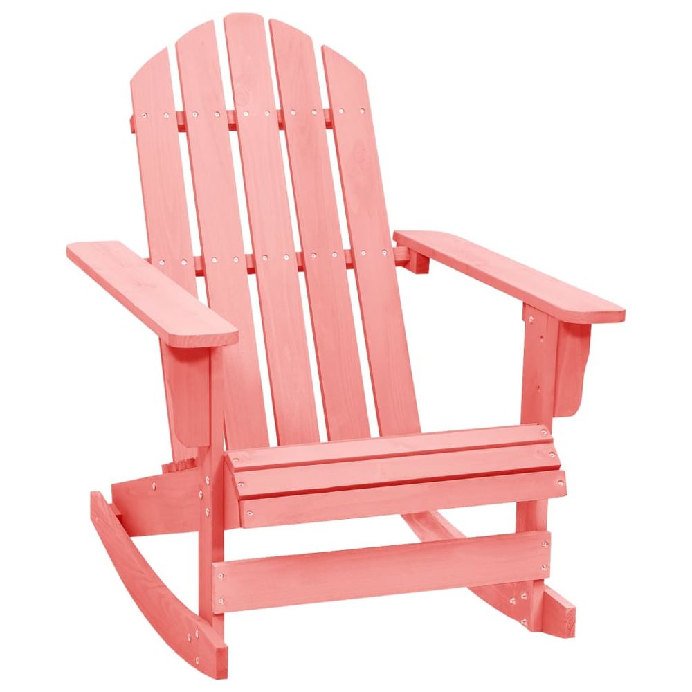 Garden Adirondack Rocking Chair Solid Fir Wood - anydaydirect