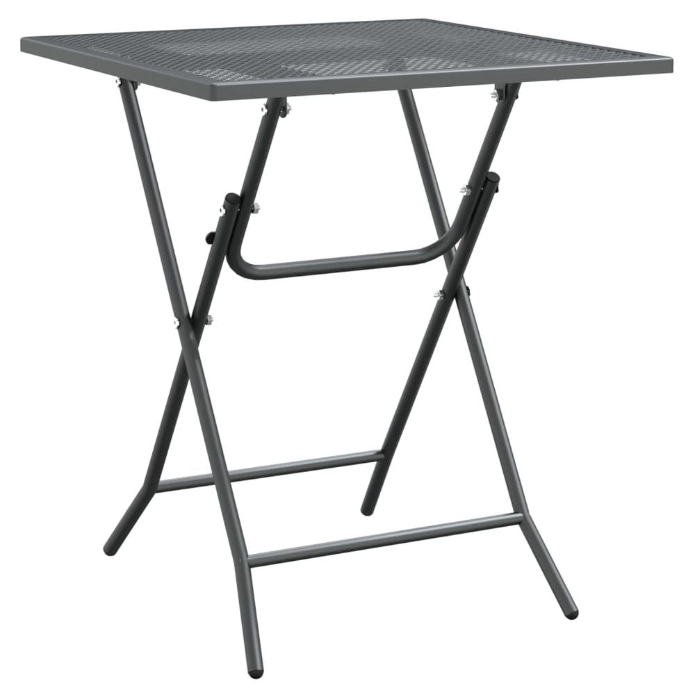 Garden Table 60x60x72 cm Expanded Metal Mesh Anthracite - anydaydirect