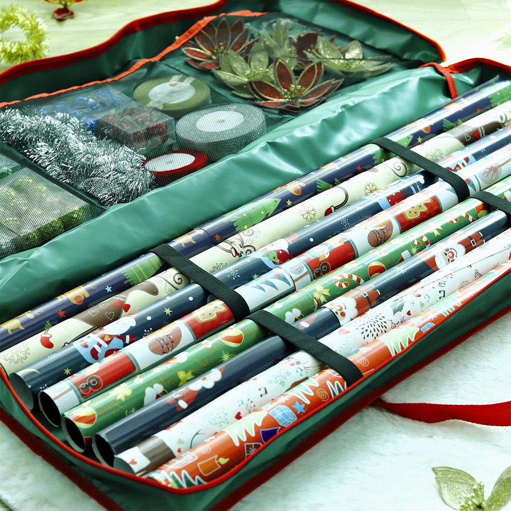 Christmas Xmas Decoration Gift Wrap Fabric Storage Bag [Green,0008941] - anydaydirect