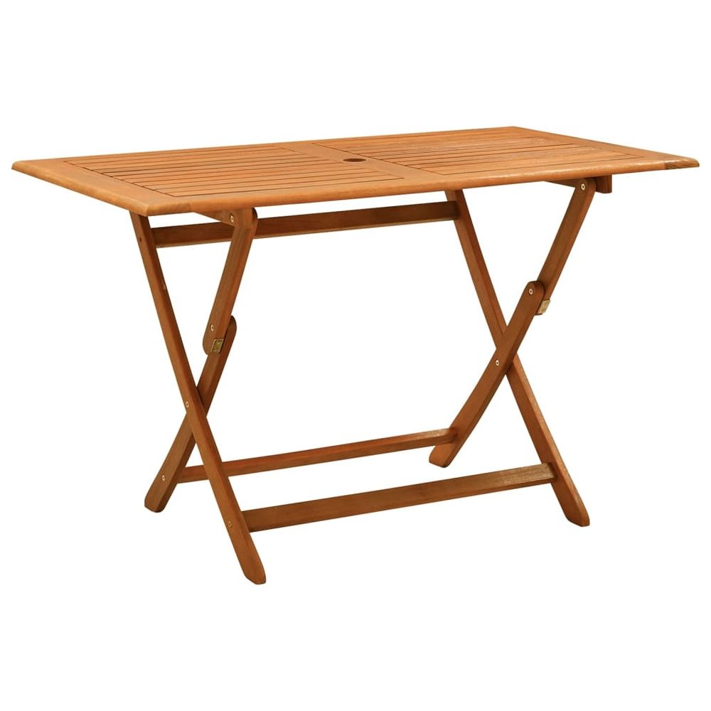 Folding Garden Table 120x70x75 cm Solid Eucalyptus Wood - anydaydirect