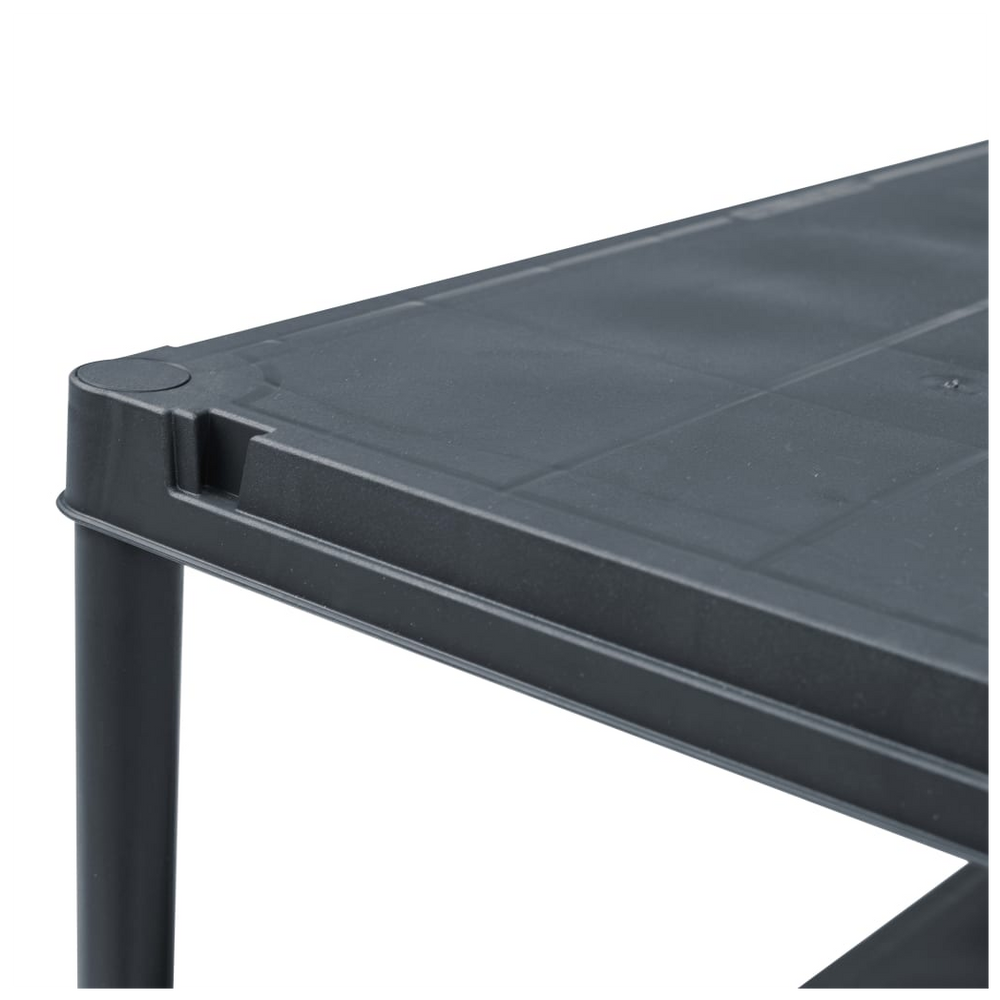 Storage Shelf Rack Black 125 kg 60x30x180 cm Plastic - anydaydirect