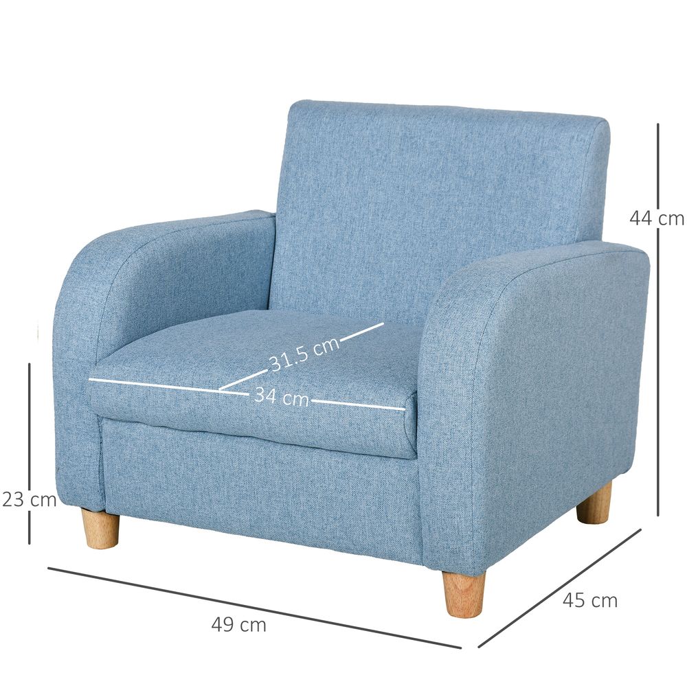 Child Armchair Wood Frame w/ Cushion Padding Seat Low-Rise Bedroom - anydaydirect