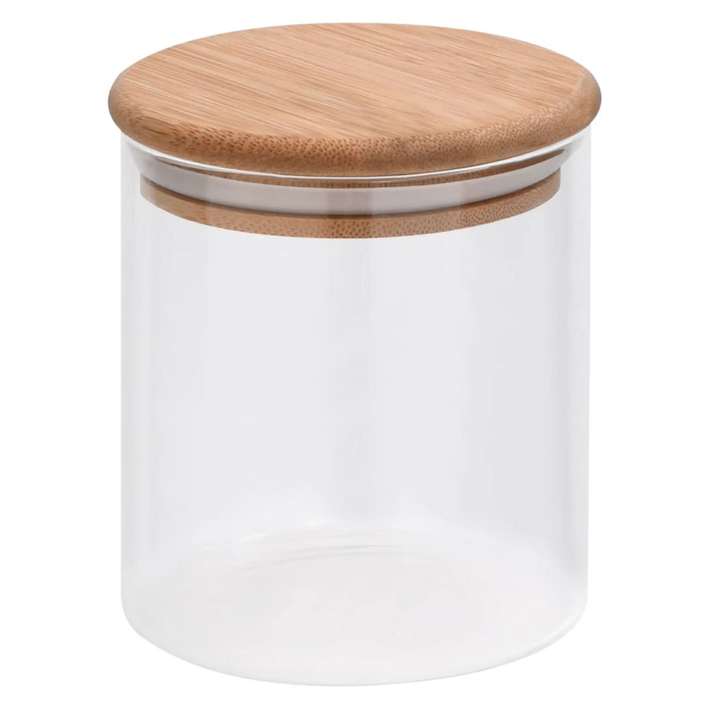 Storage Glass Jars with Bamboo Lid 10 pcs 600 ml - anydaydirect