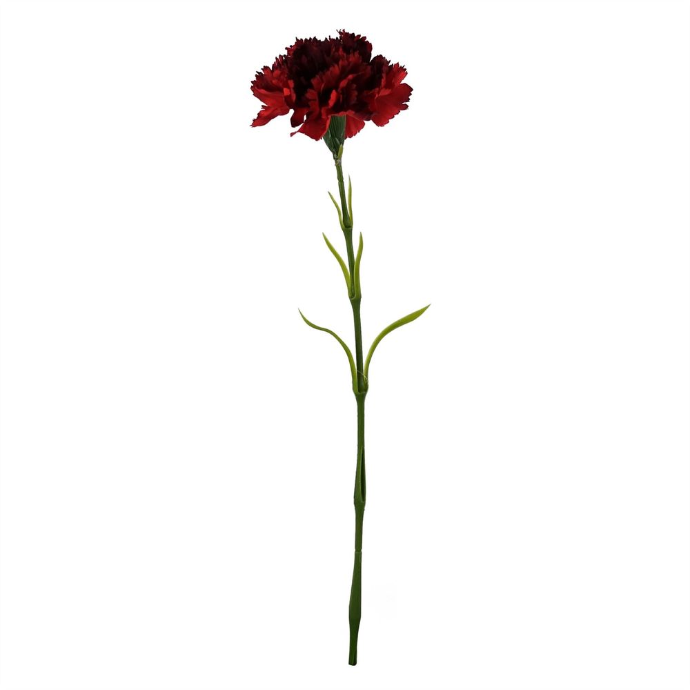 50cm Single Red Carnation Artificial Flower - anydaydirect