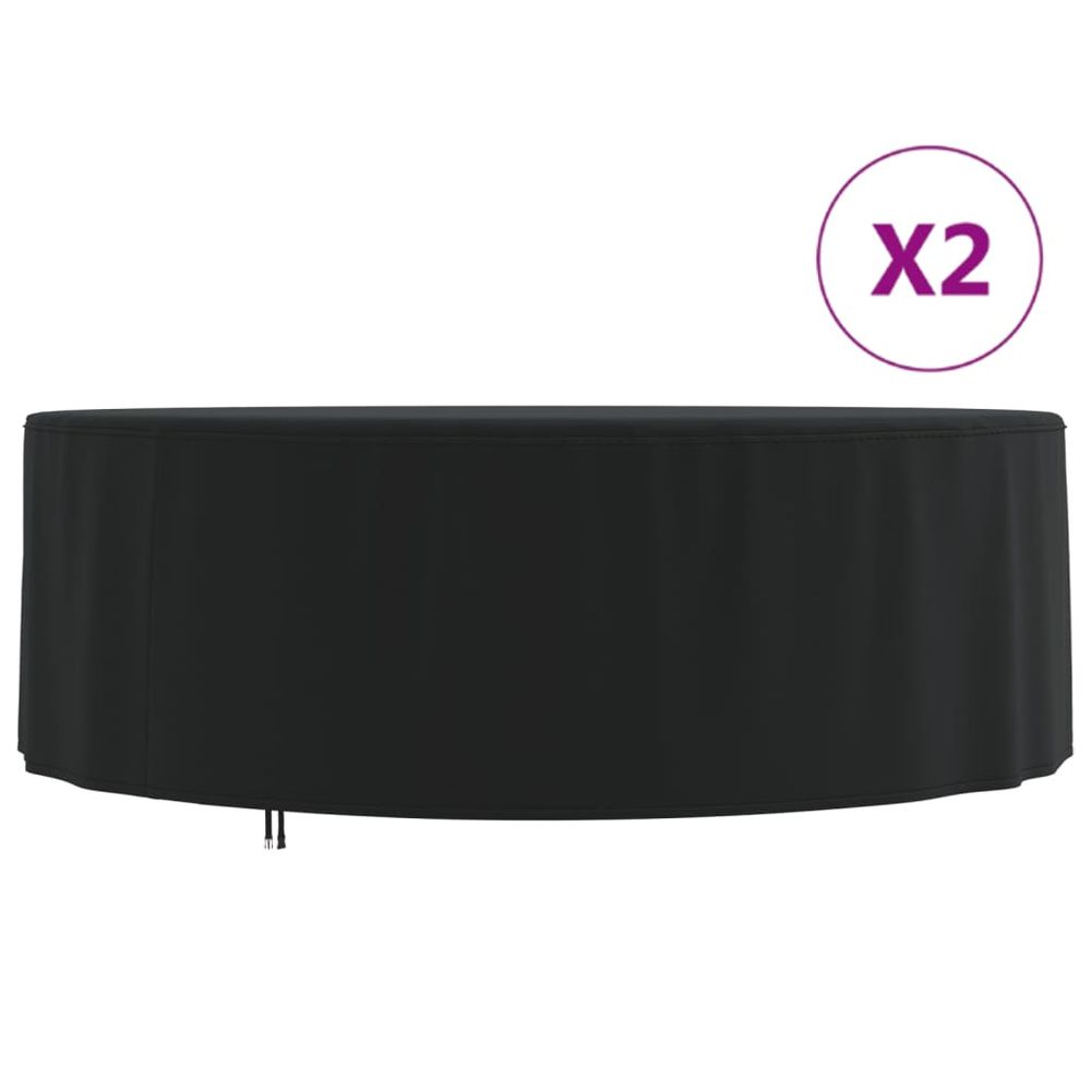 vidaXL Garden Furniture Covers 2 pcs Ø 244x71 cm 420D Oxford Fabric - anydaydirect