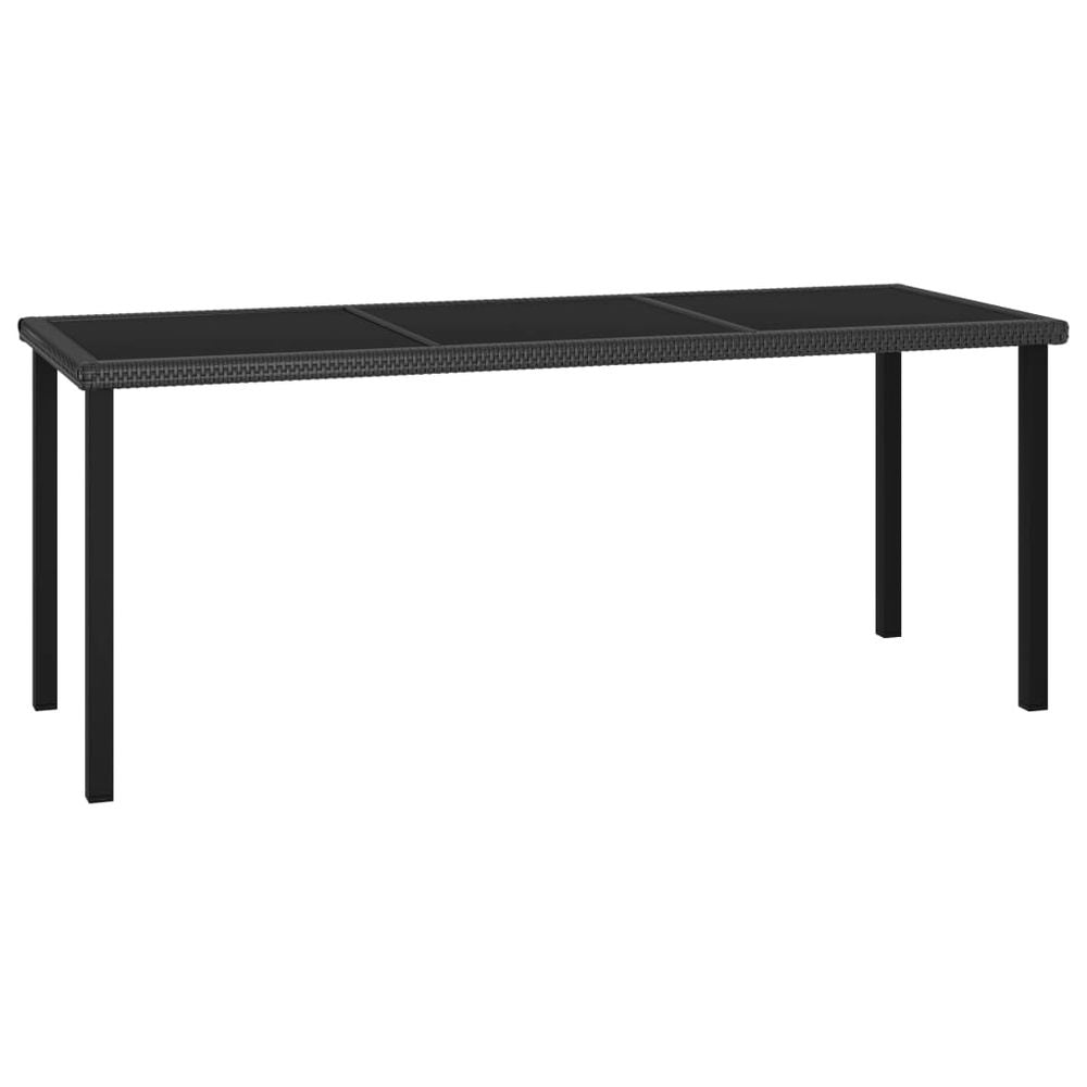 Garden Dining Table Black 70x70x73 cm Poly Rattan - anydaydirect
