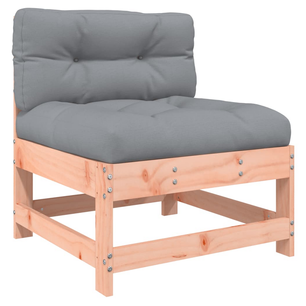 vidaXL Middle Sofa with Cushions Solid Wood Douglas - anydaydirect