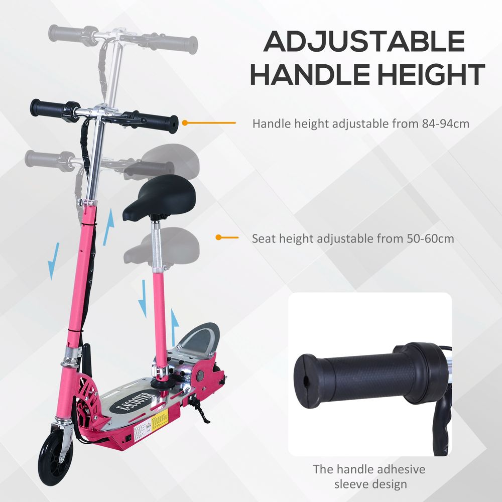 Teen Foldable Electric Scooter Electric Battery 120W w/ Brake Kickstand HOMCOM - anydaydirect