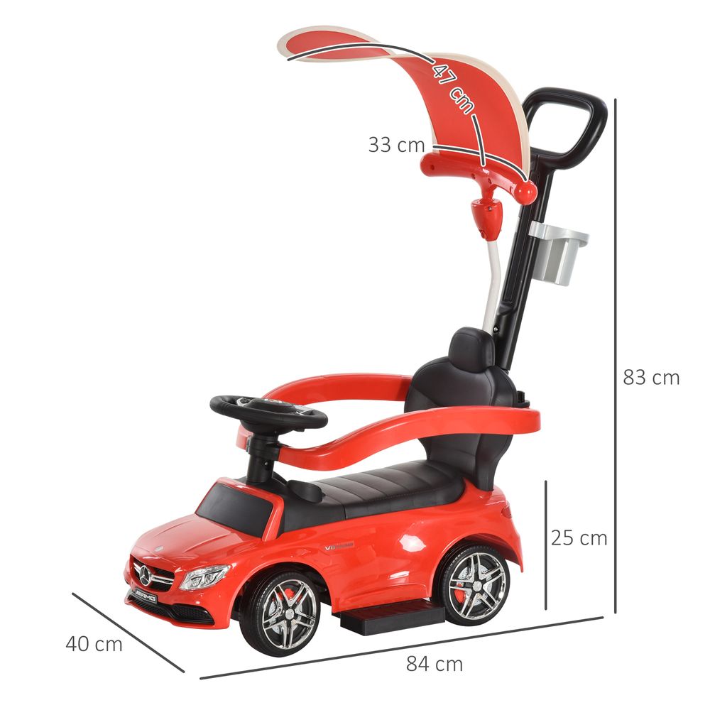 3 in 1 Ride on Push Car for Toddlers Stroller Sliding Car Toy 1-3 Years HOMCOM - anydaydirect