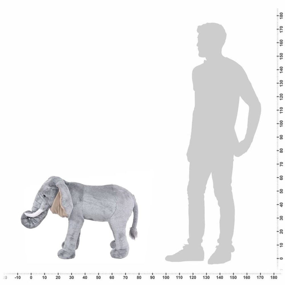 Standing Plush Toy Elephant Grey XXL - anydaydirect
