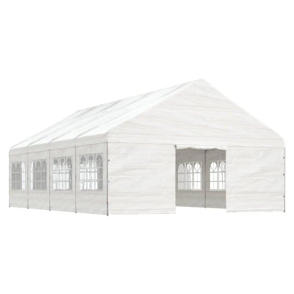 vidaXL Gazebo with Roof White 8.92x5.88x3.75 m Polyethylene - anydaydirect