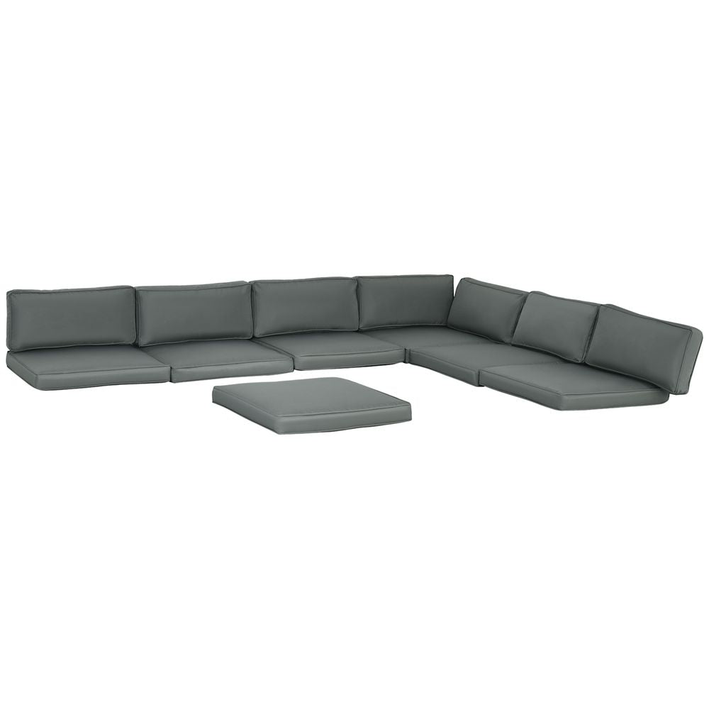 Replacement Cushions for Rattan Furniture, 7 Seat Cushions and 7 Back Cushions - anydaydirect