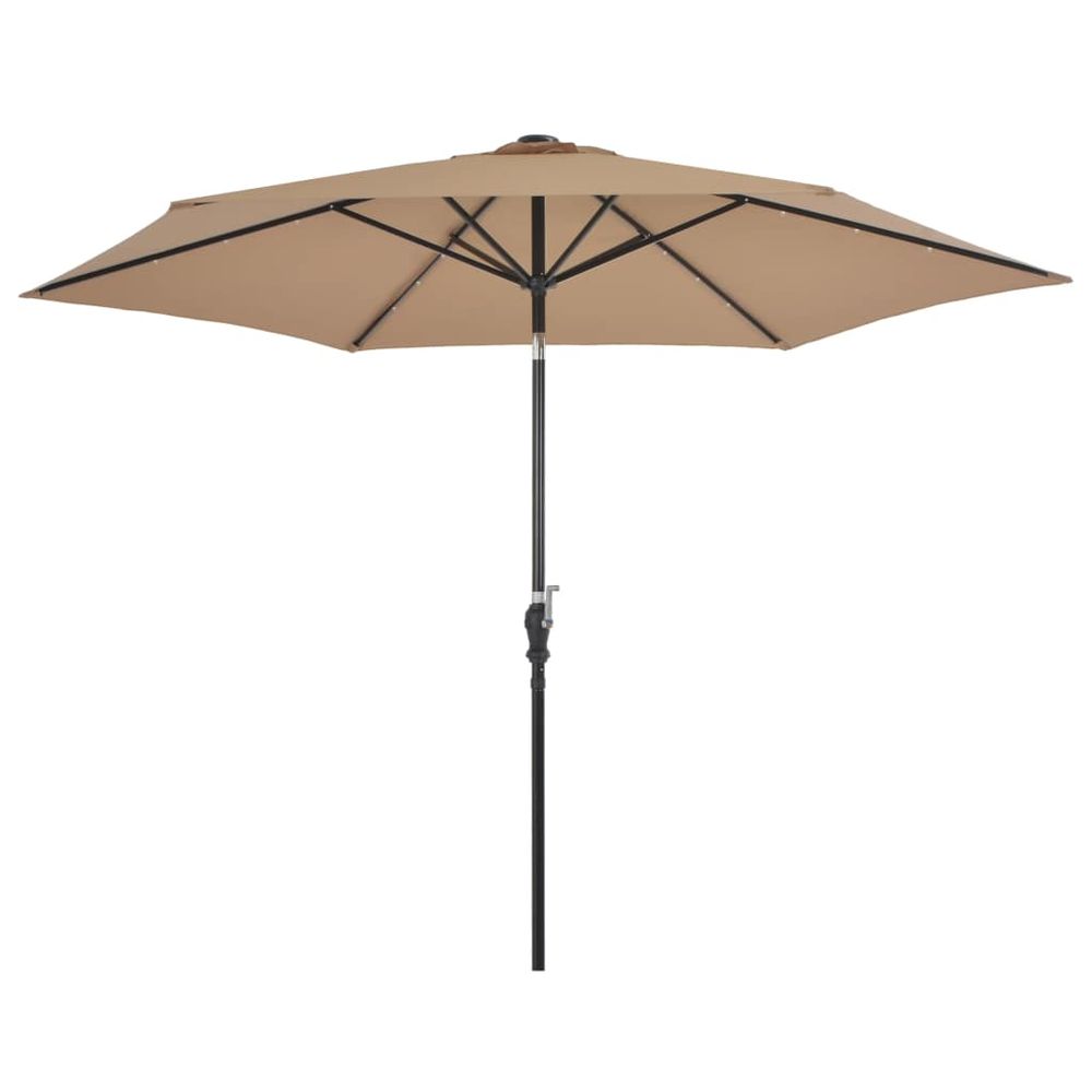 Outdoor Parasol with LED Lights and Steel Pole 300 cm - anydaydirect