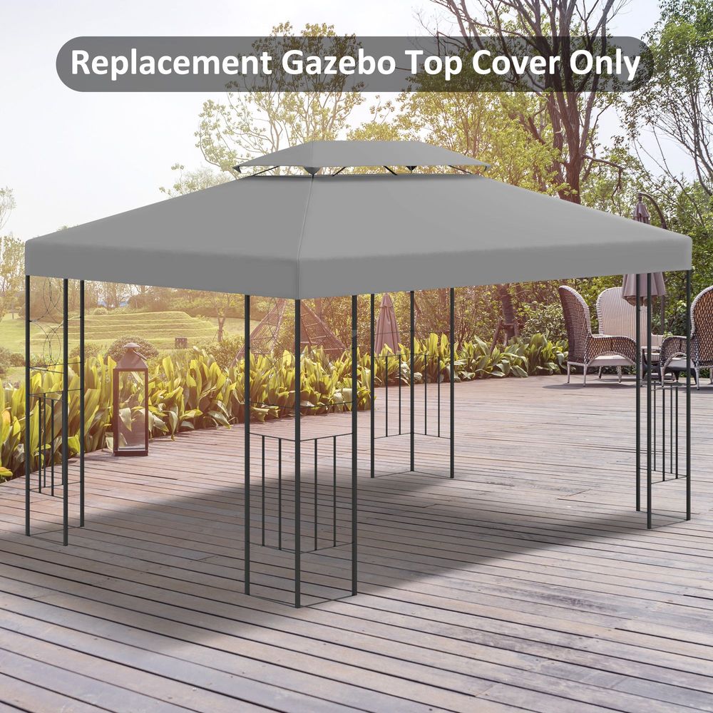 3x4m Gazebo Replacement Roof Canopy 2 Tier Top UV Cover Sun Awning Shelters - anydaydirect