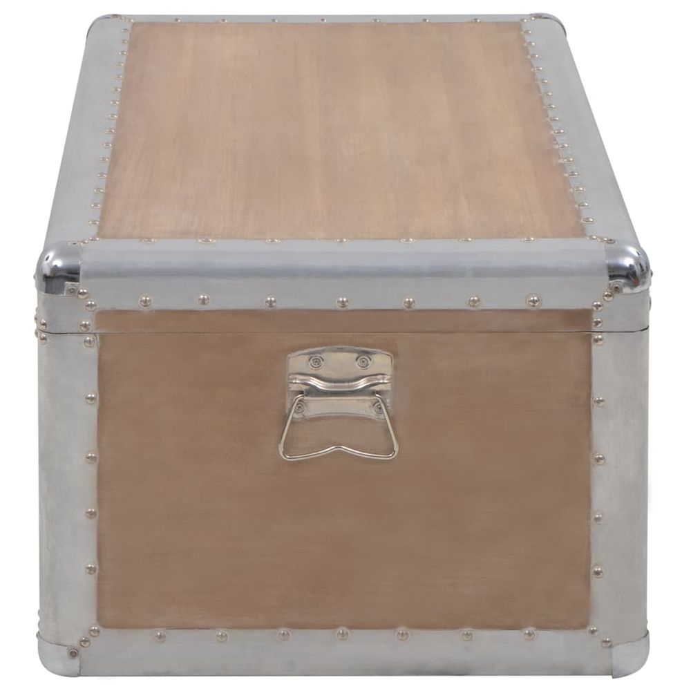 Storage Box Solid Fir Wood 91x52x40 cm Brown - anydaydirect