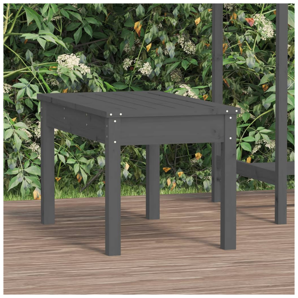 vidaXL Garden Bench Grey 80x44x45 cm Solid Wood Pine - anydaydirect