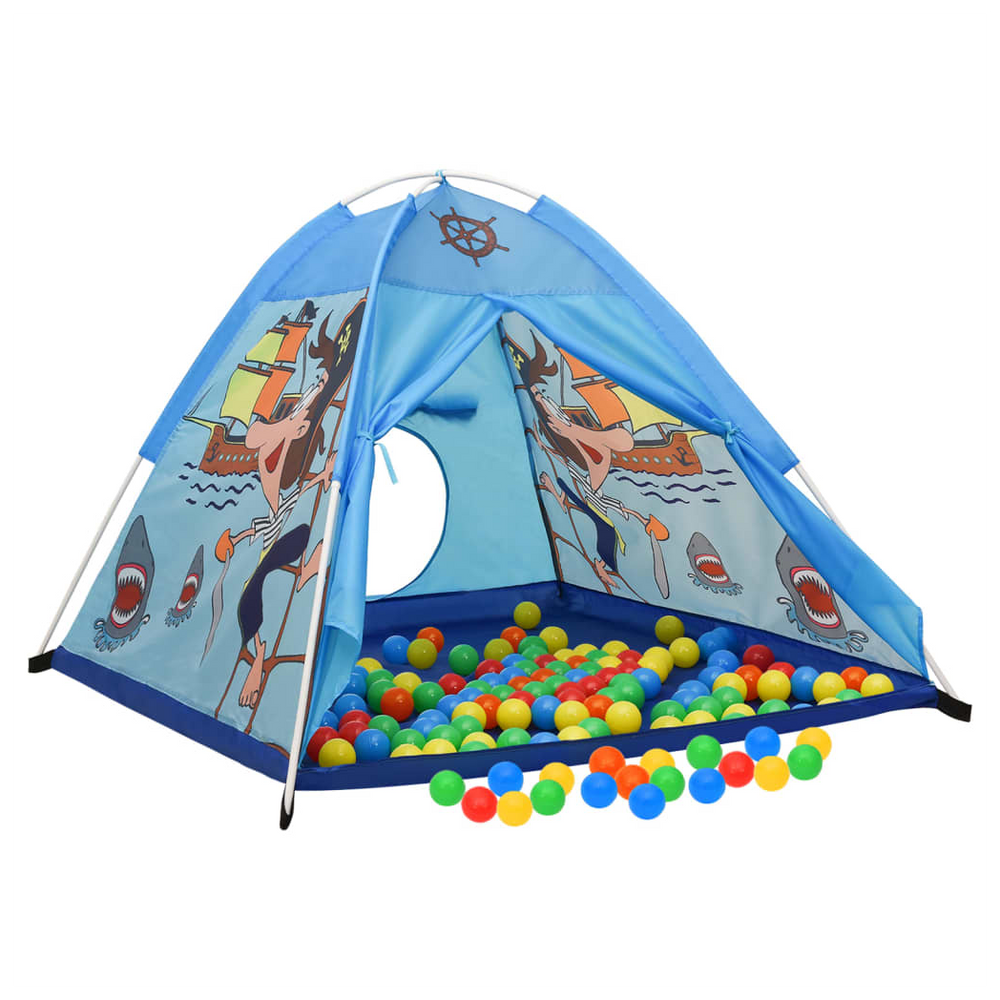 Children Play Tent with 250 Balls Blue 120x120x90 cm - anydaydirect