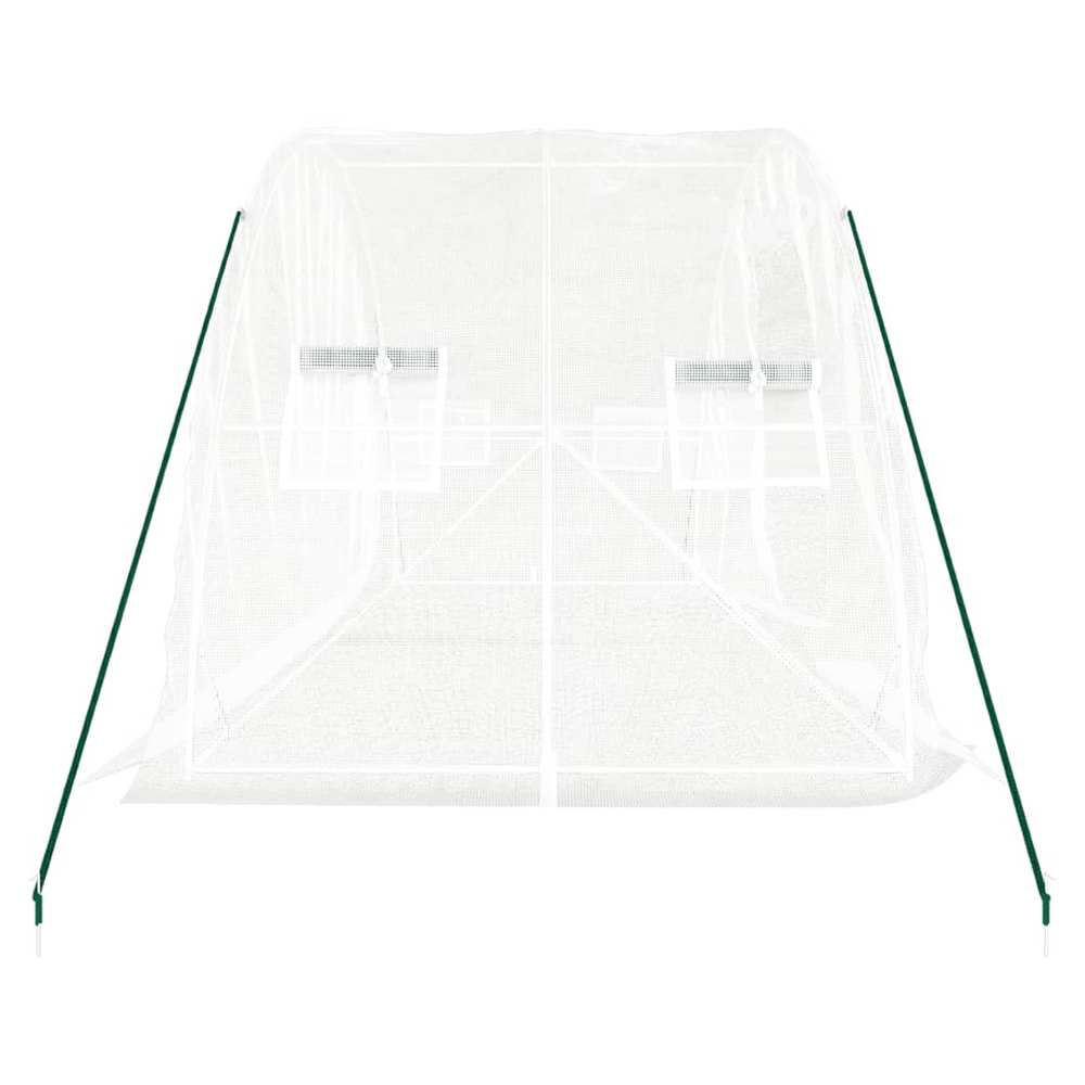 vidaXL Greenhouse with Steel Frame White 10 m² 5x2x2.3 m - anydaydirect
