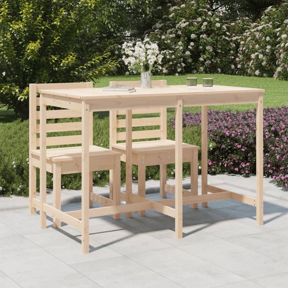 Garden Table 159.5x82.5x110 cm Solid Wood Pine - anydaydirect