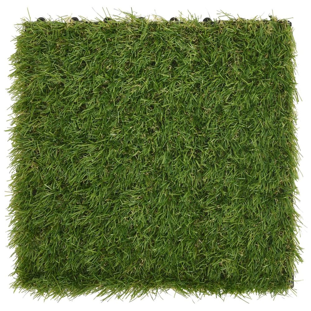 Artificial Grass Tiles 11 pcs Green 30x30 cm - anydaydirect